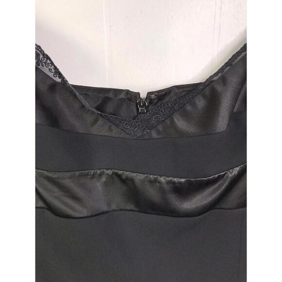 Bloomingdales Dress Womens 16 Babydoll Y2K 90s Formal Mini Retro Pin Up Black - Picture 4 of 7